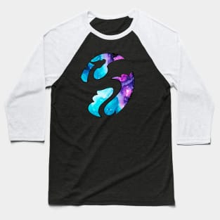 Soaring Watercolor Galaxy Dragon Baseball T-Shirt